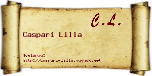Caspari Lilla névjegykártya